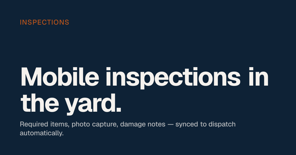 Mobile Equipment Inspection Software for Rental Yards — EquipFlow